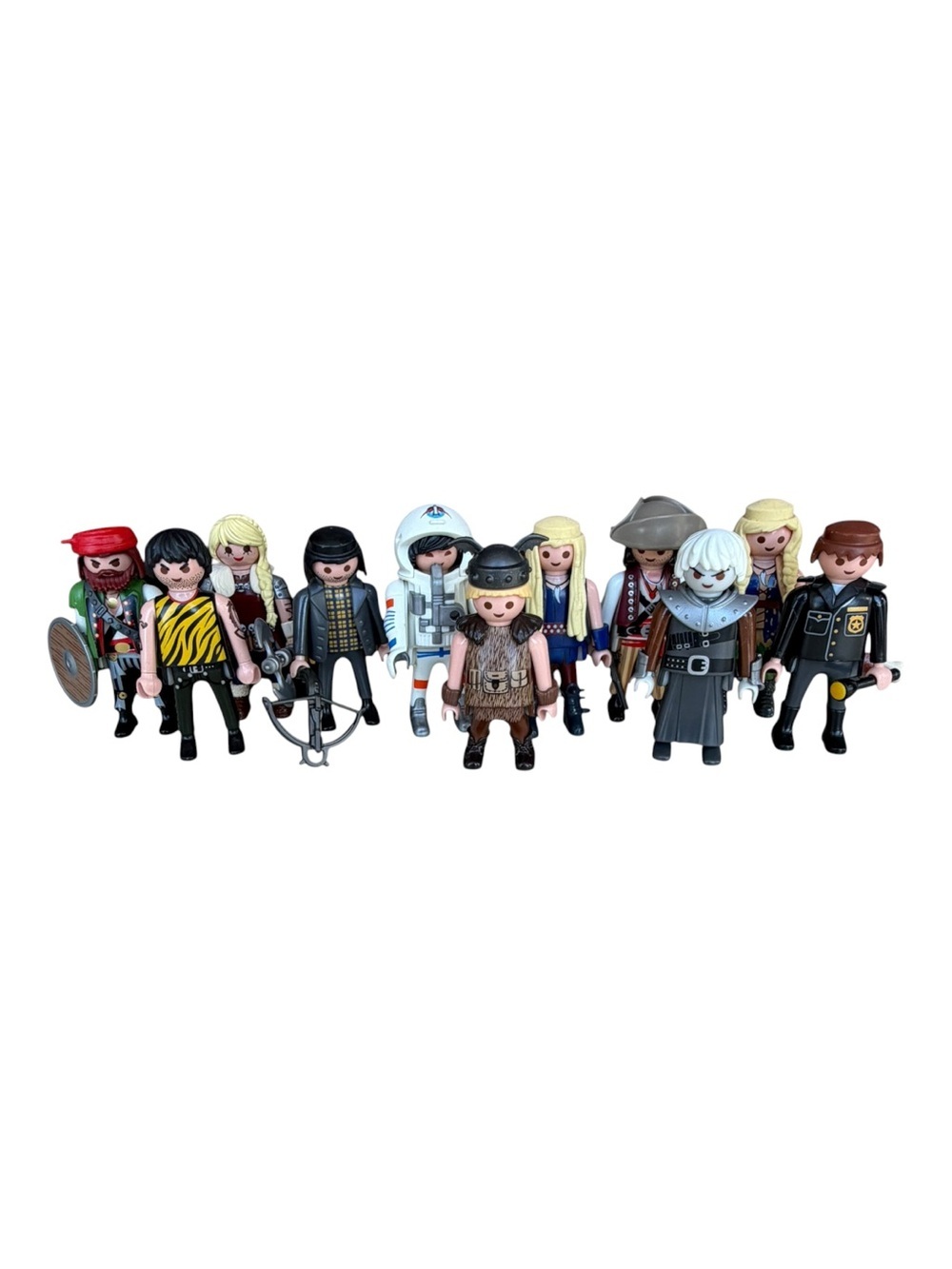 Playmobil Figures Mixed Themes Pirates Vikings Astronaut 11pc Lot